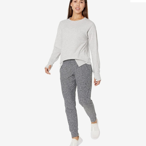 Jockey Tops - Jockey Active French Terry Side Slit Thumbhole Gray Athleisure Sweatshirt Large